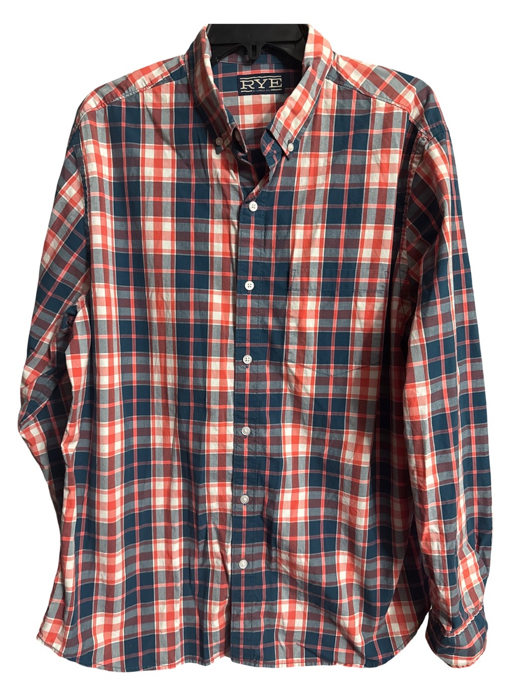Rye by Hawker Rye Men's Long Sleeve Button-Up Plaid Shirt